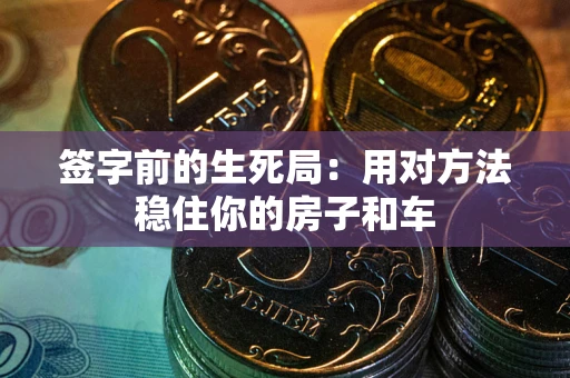济南签字前的生死局：用对方法稳住你的房子和车