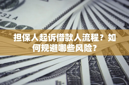 济南担保人起诉借款人流程？如何规避哪些风险？